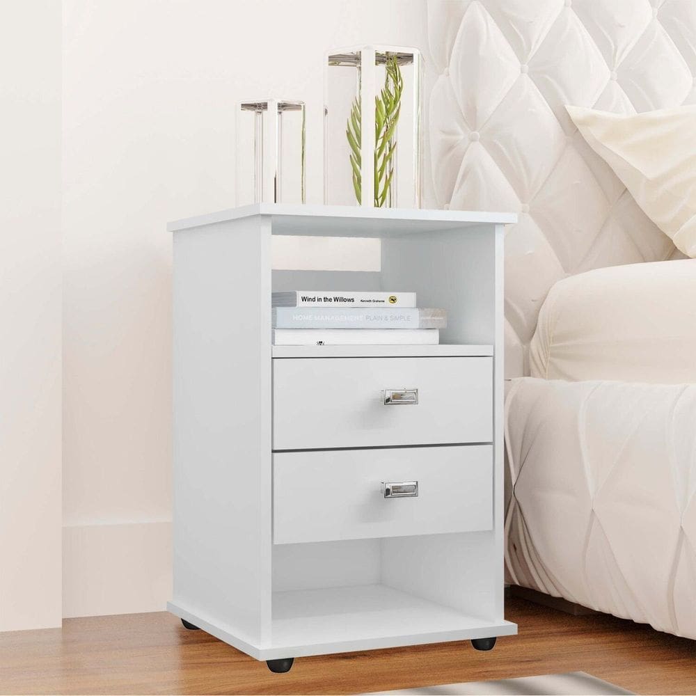 Mesa para Cabeceira 65cm X 38cm Londres Branco
