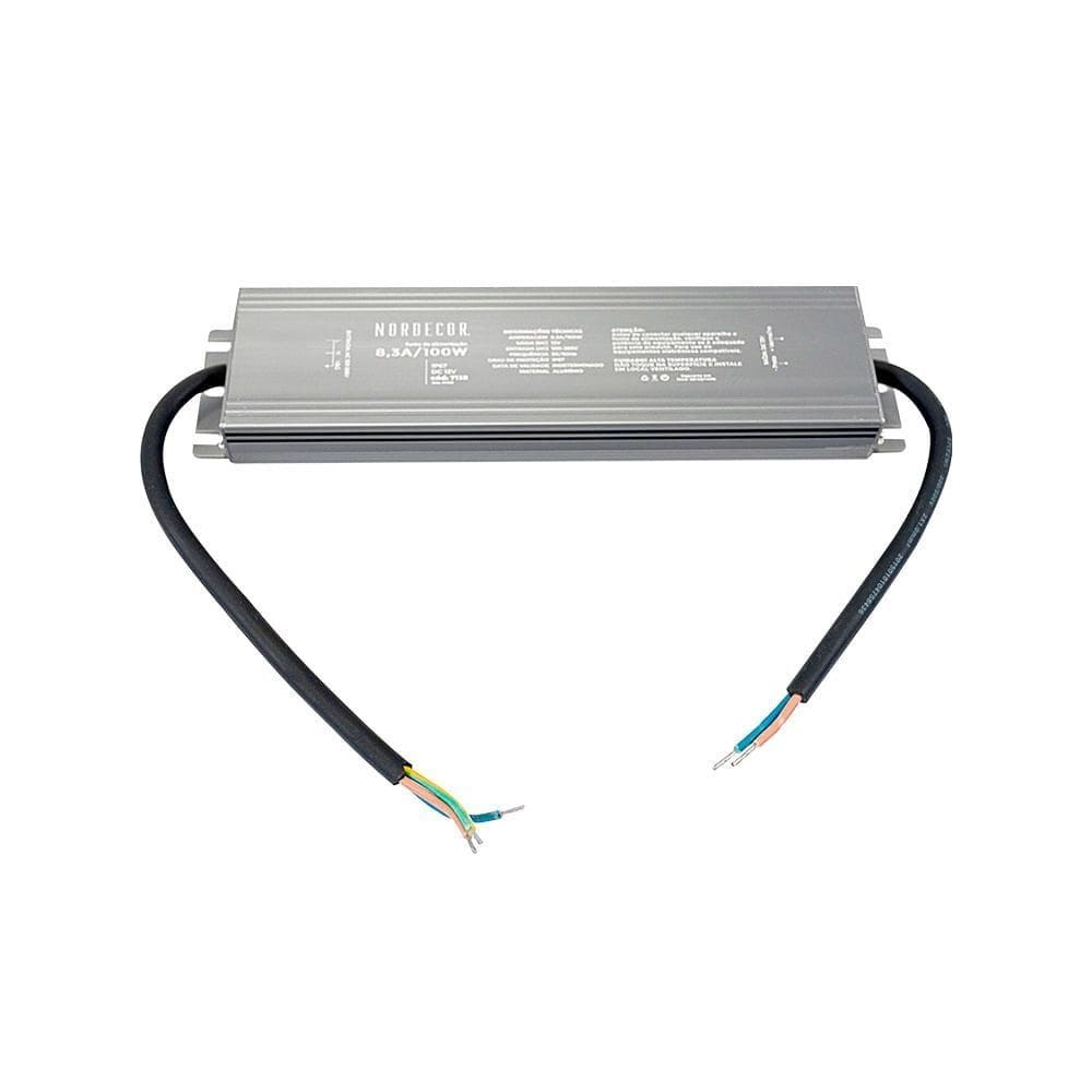 Fonte de Alimentação Nordecor IP67 8,3A / 100W 12V Bivolt