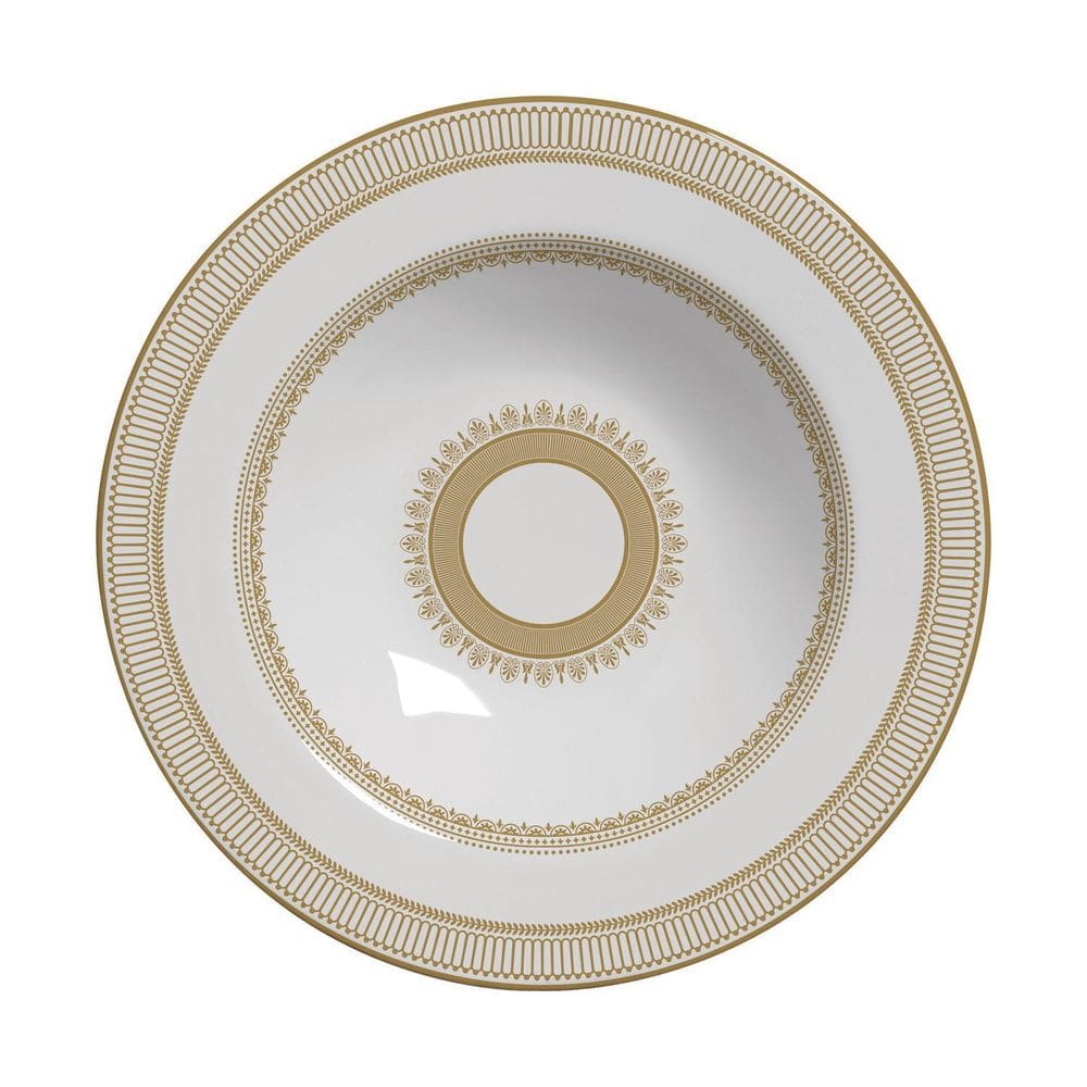 Conjunto 6 Pratos Fundo Plissan Dourado Alleanza