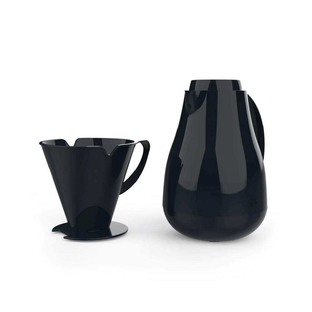 Conjunto Bule Sonetto 1l E Suporte Para Filtro Preto