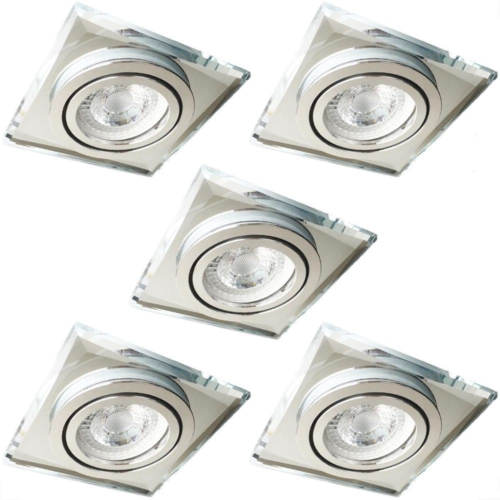 5 Spot Cristal Direcionavel Quadrado Embutido Closet Bet09