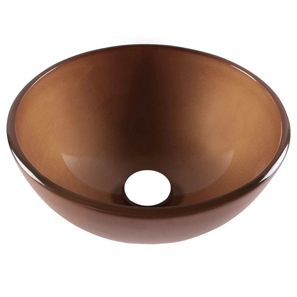 Cuba de Vidro 35cm sem Válvula Jaspe Astra Ouro