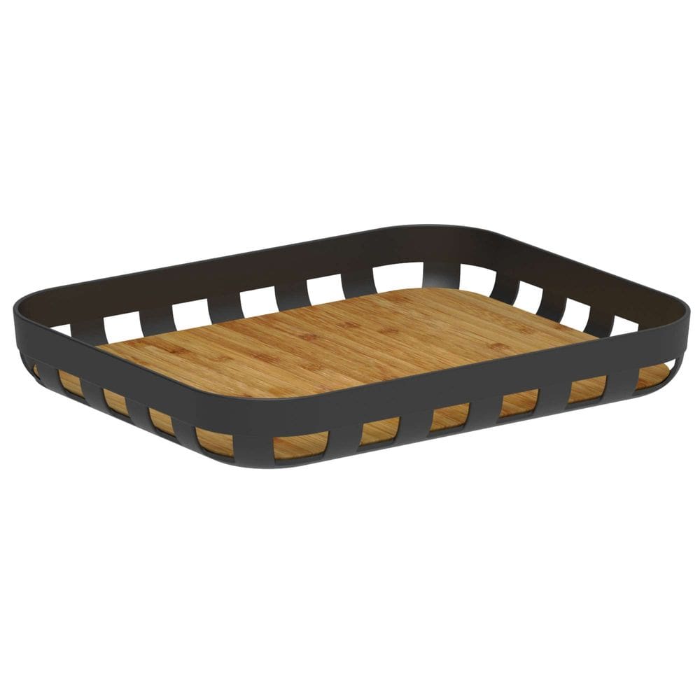 Bandeja de Servir Lume Preta 35cm - Ou