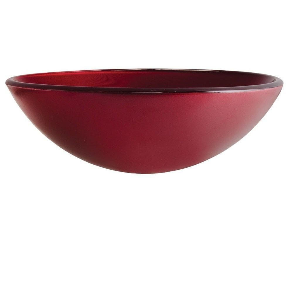 Cuba de Vidro 42cm sem Válvula Jaspe Astra Vermelho