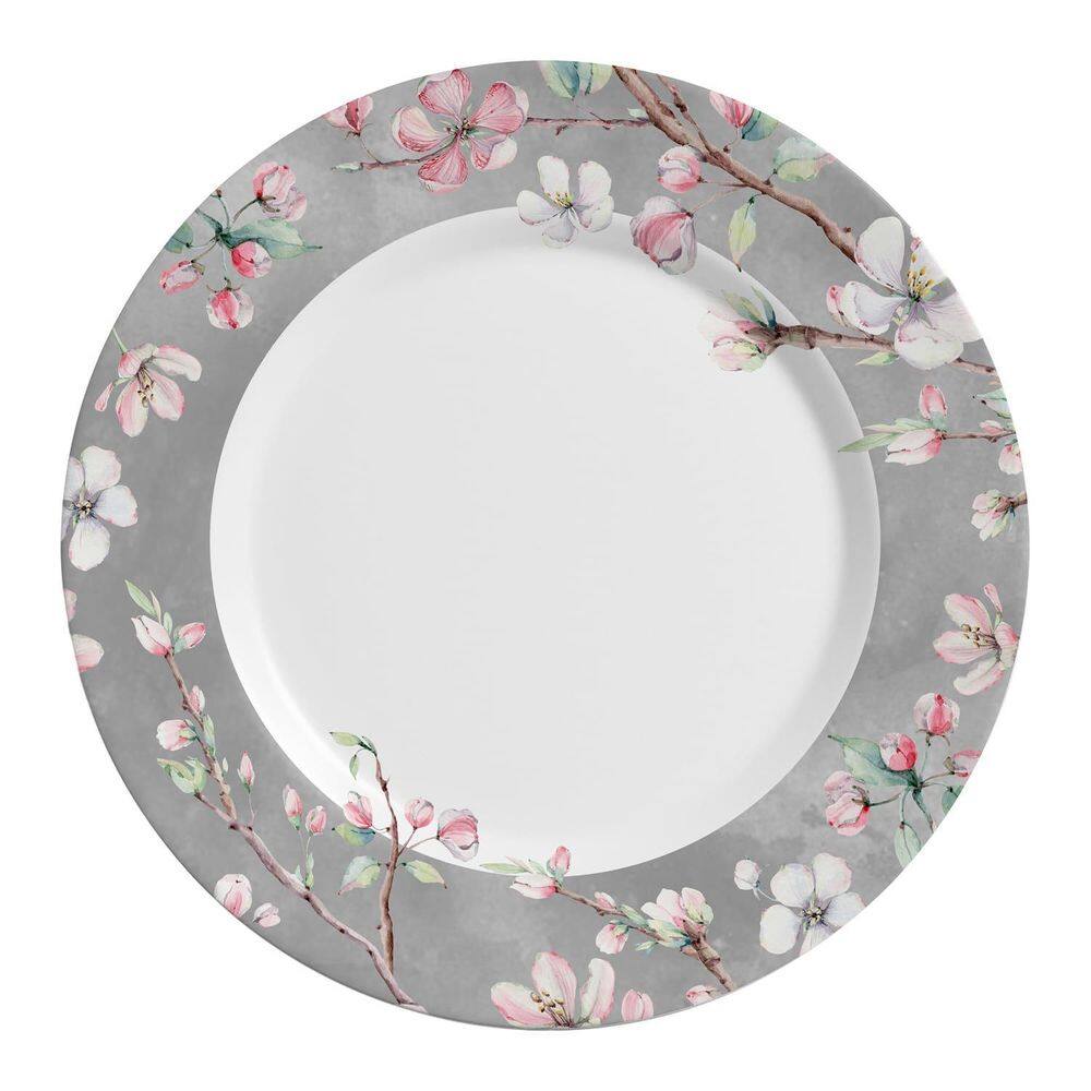 Conjunto Com 6 Pratos Raso Colecao Sakura Kika Sato 29Cm