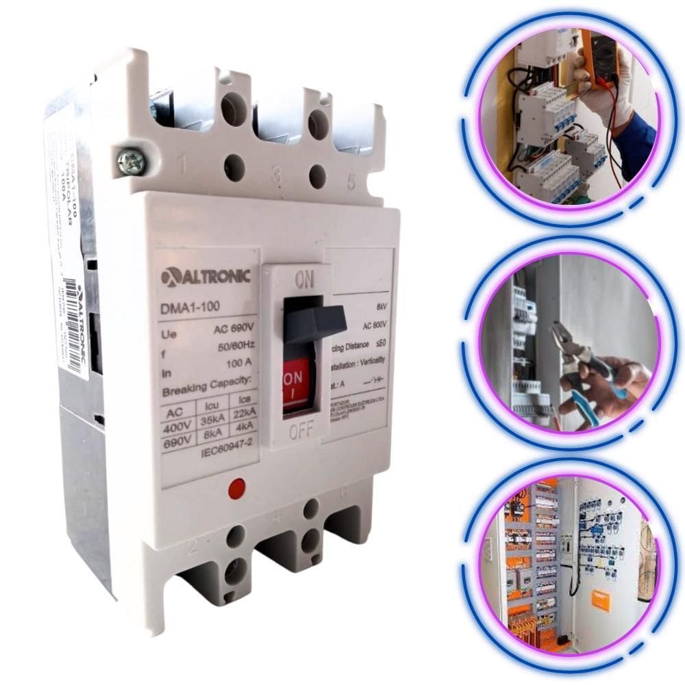Disjuntor Caixa Moldada Tripolar 100A Altronic