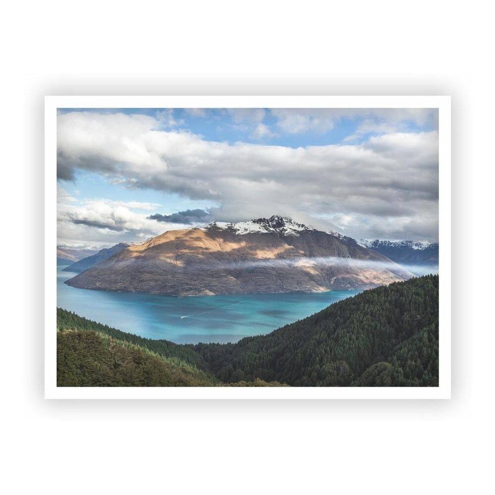 Quadro Decorativo Paisagens Variadas Moldura Branca Mod 26