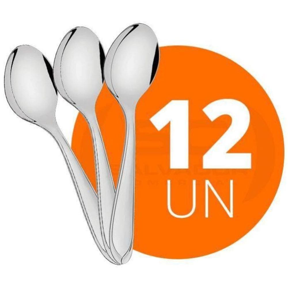 12 Colheres Sobremesa Laguna Aço Inox Csitop - Tramontina