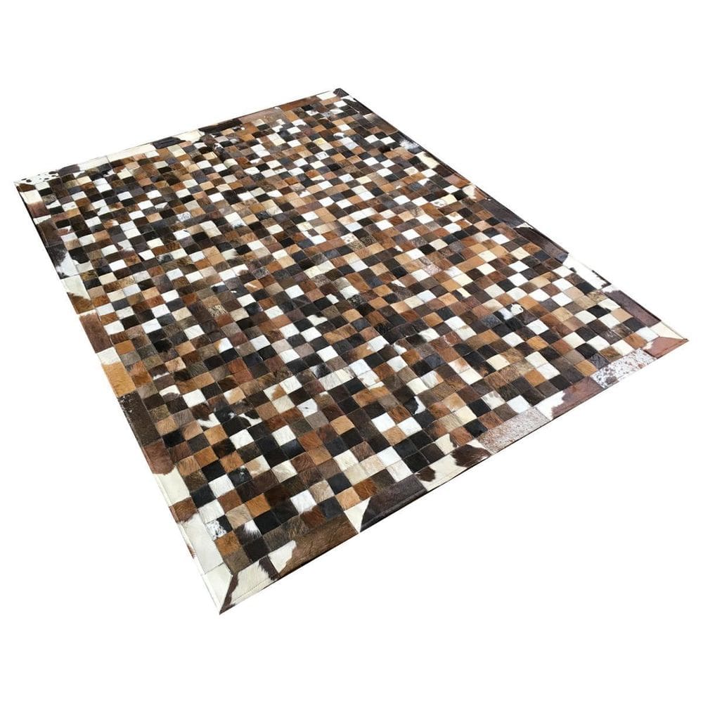 Tapete De Couro Marrom Misto 1,50X2,00 Com Bordas