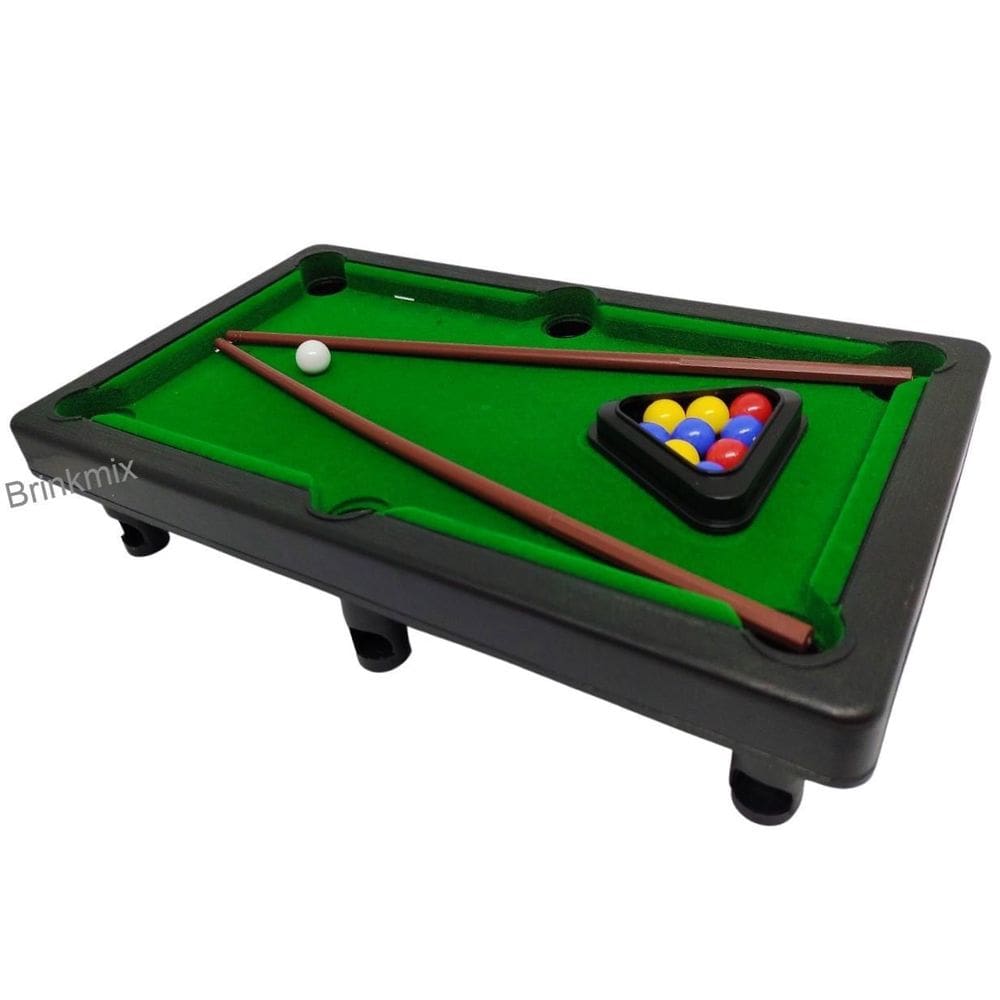 Mesinha Sinuca Infantil Snooker Brilhar 02 Tacos Bolinhas