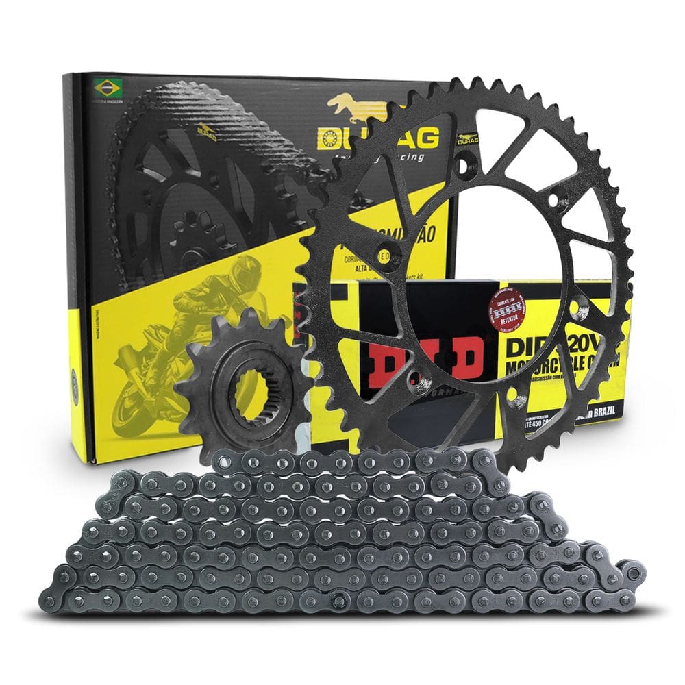 Kit Relação Transmissão Durag Corrente Did C/ Retentor Cr 125 Crf 250x Crf 250r