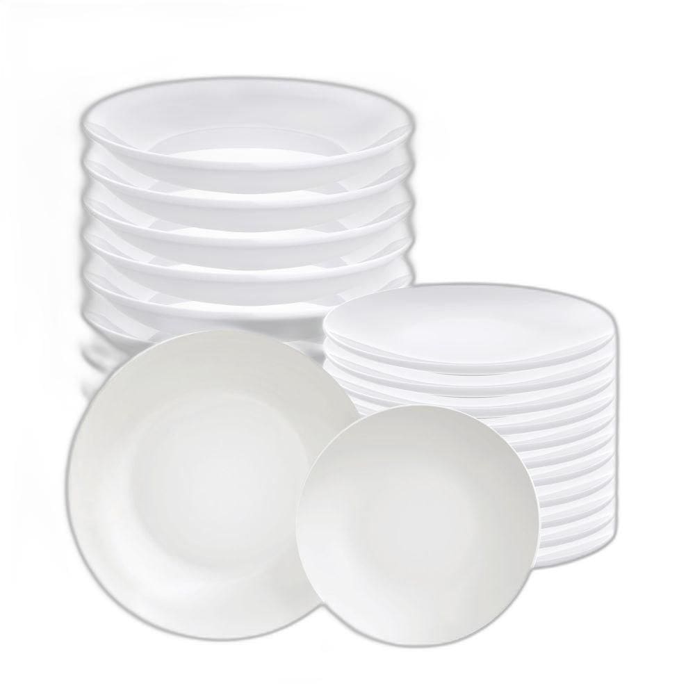 Kit Pratos Fundo e Sobremesa Leonora 24 Peças - Tramontina