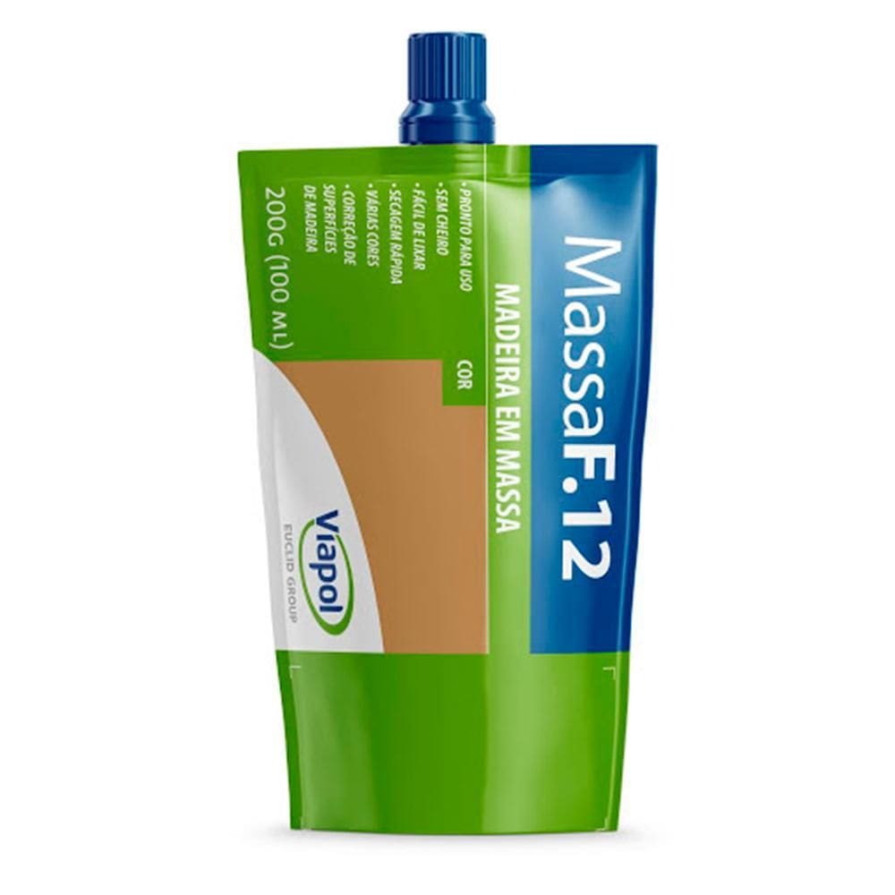 Massa F-12 200G Viapol - Castanho