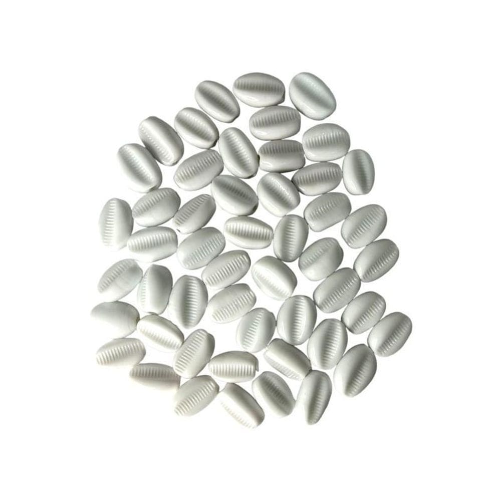 Kit Com 10 Firmas De Búzios 22 Mm Branca Murano Guias