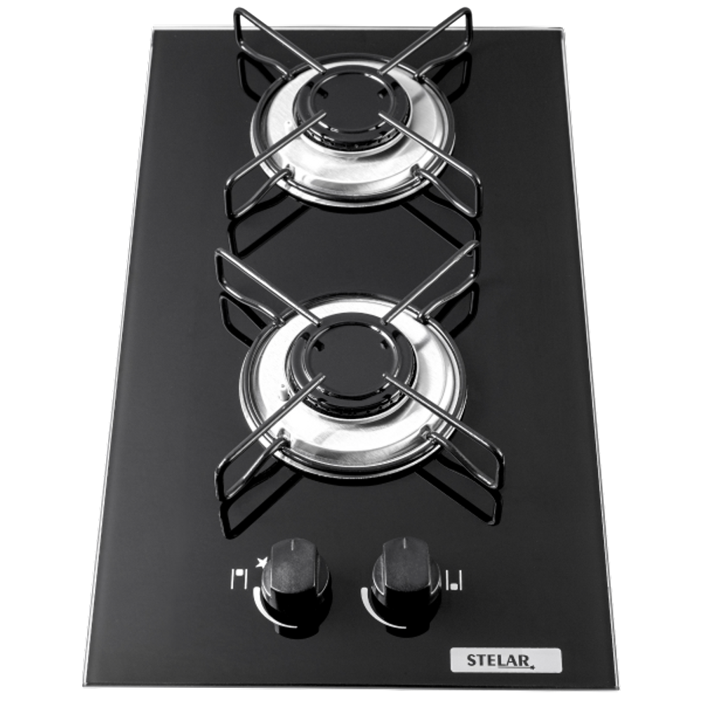 Fogão Cooktop A Gas GN 2 Bocas Stelar Nivus Preto Bivolt