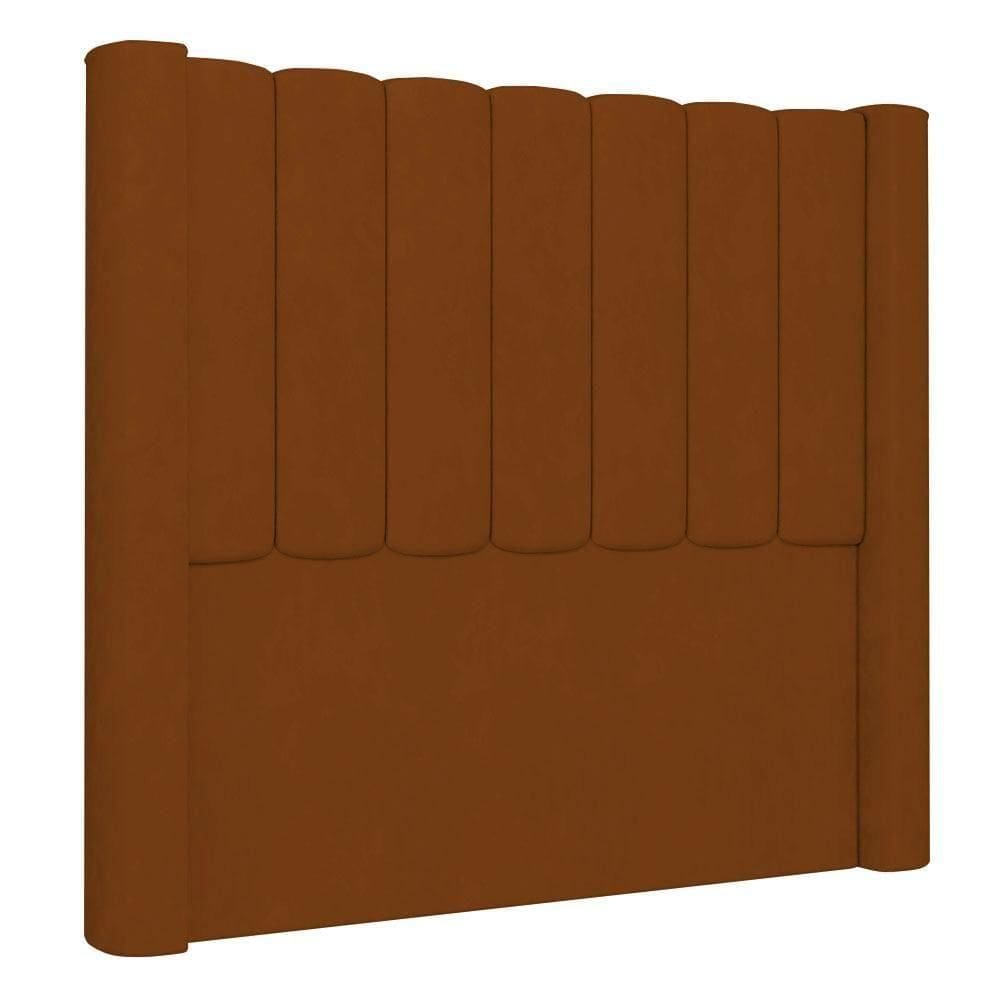 Cabeceira Casal Queen Cama Box 160cm Claire Z04 Veludo Terracota - Mpozenato