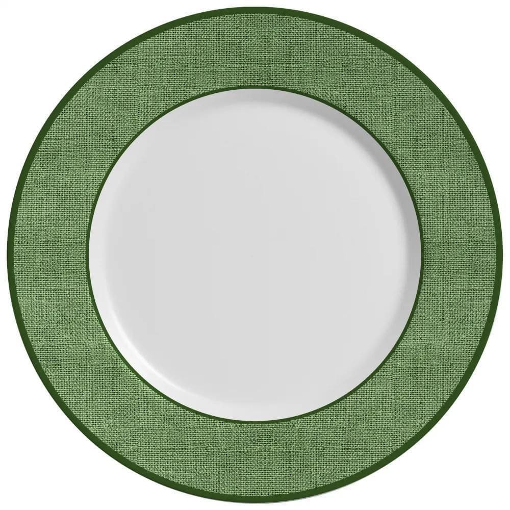Sousplat Linho Verde 34Cm Cerâmica Alleanza