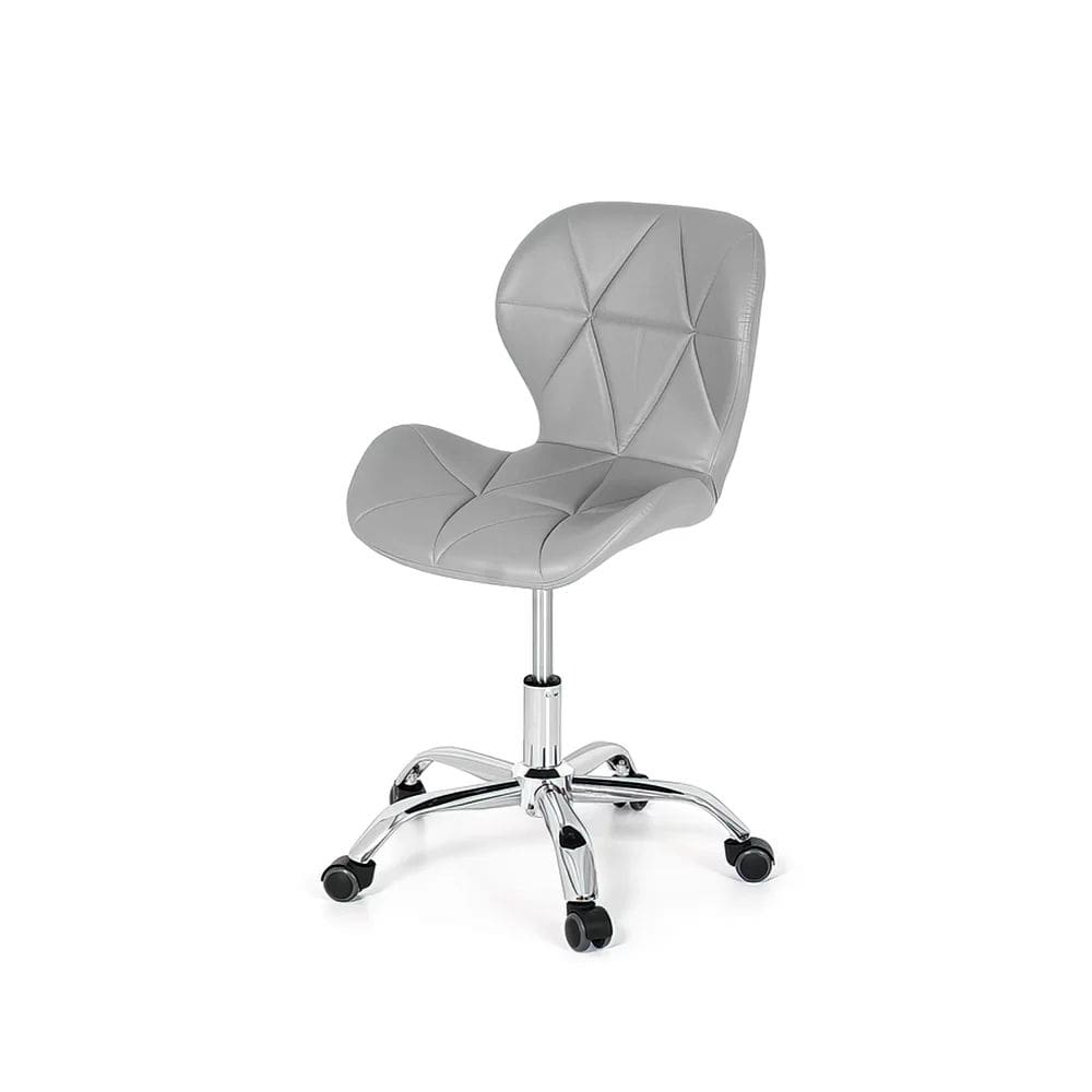 Cadeira Office Eiffel Slim Base Giratória Cinza - Cromada