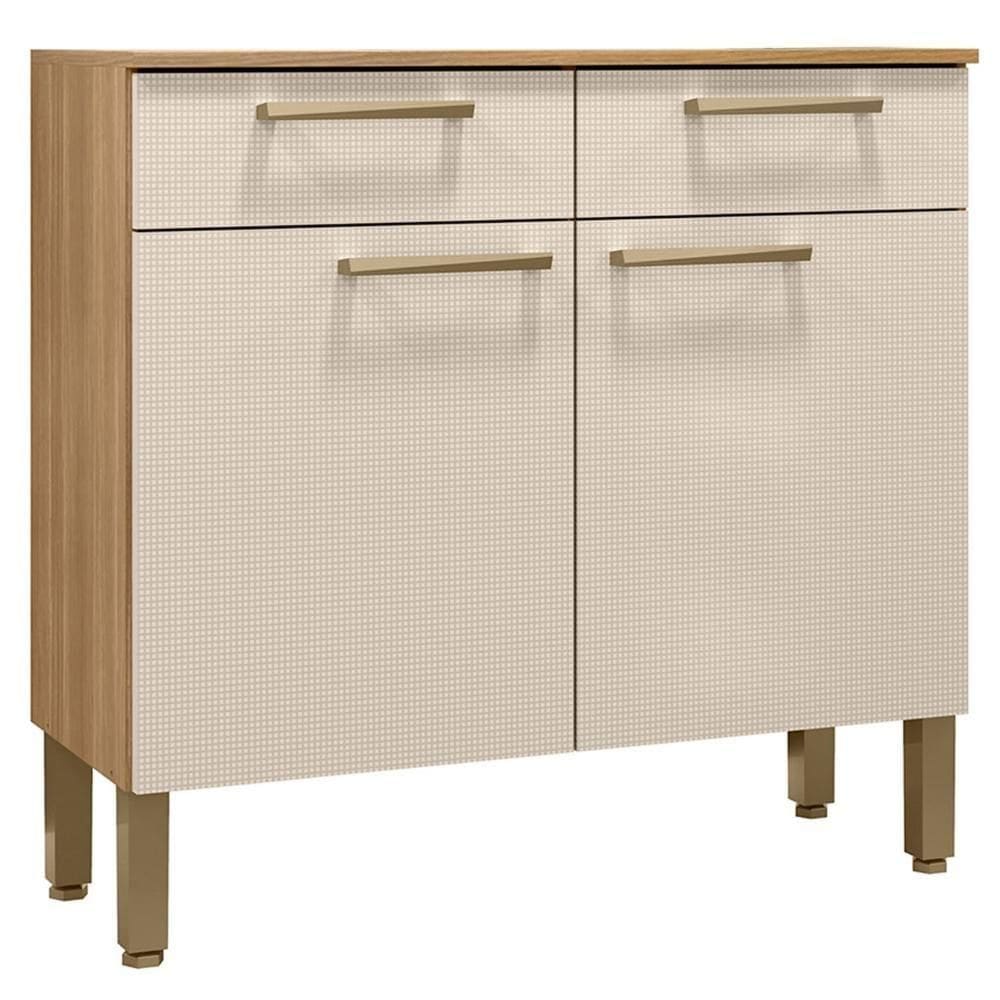 Balcão De Cozinha Com Tampo 91cm Vivian Plus Freijó-soft Z06 - Mpozenato