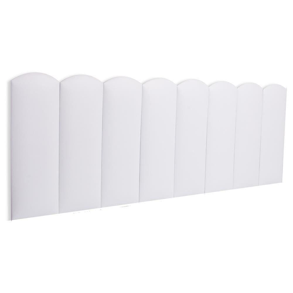 Cabeceira Queen Kit 8 Placas Modelo Nuvem - Courino Branco