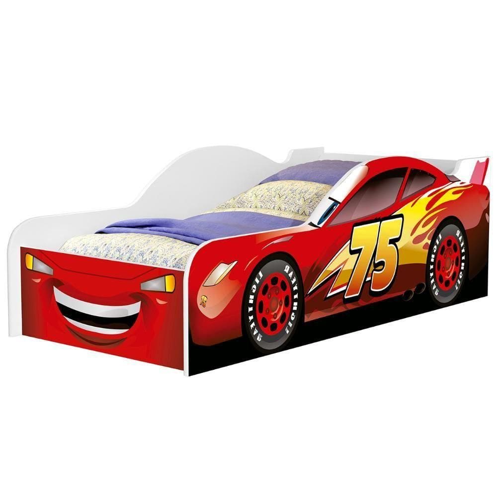 Cama Solteiro Infantil 188x88cm Personagens Carro Vermelho Z53 - Mpozenato