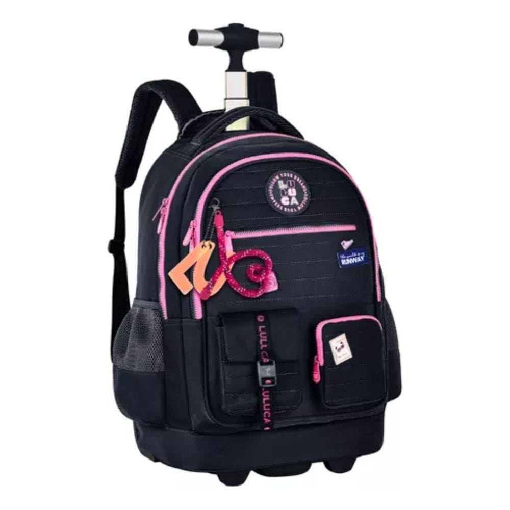 Mochila Carrinho Luluca Bolsa Escolar Adolescente Premium