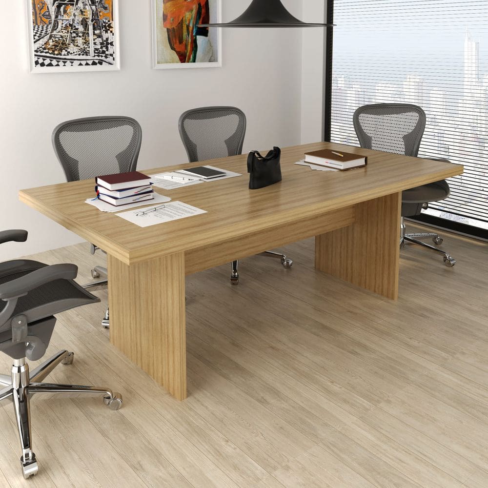 Mesa de Reunião para Escritório 200x100cm ME4119 Amêndoa