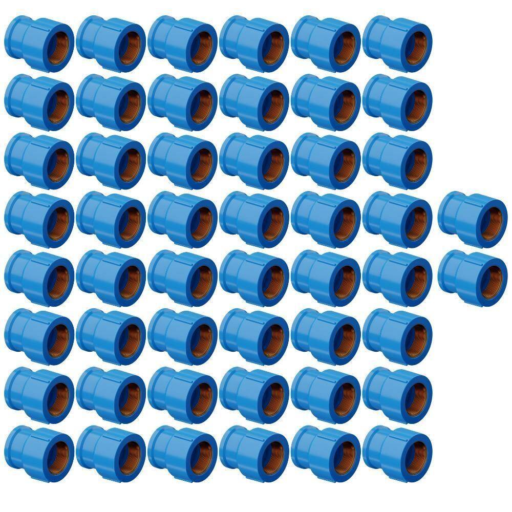 Kit 50 Unidades Luva Soldável Bucha Latão 32 Mm X 1 Tigre