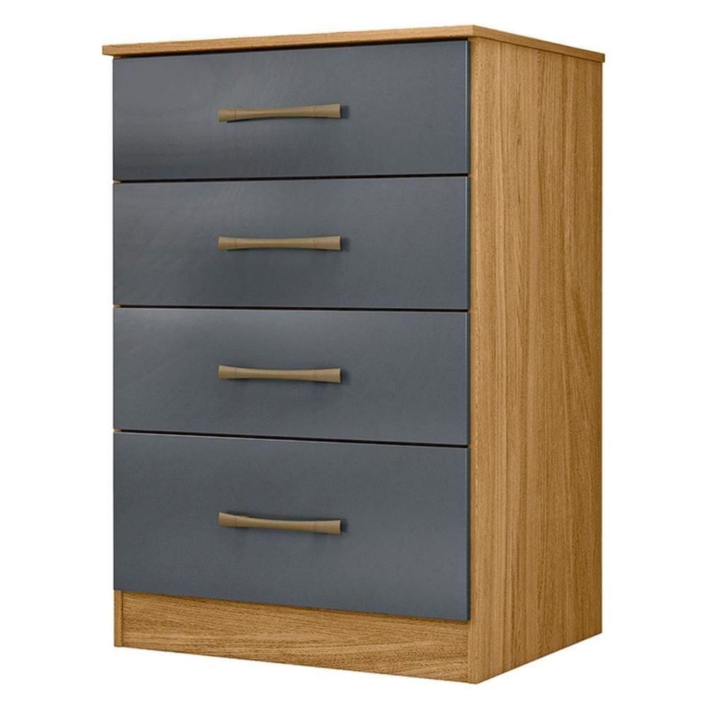 Cômoda Para Quarto 61cm Com 4 Gavetas Miriad Freijó-cinza Z17 - Mpozenato