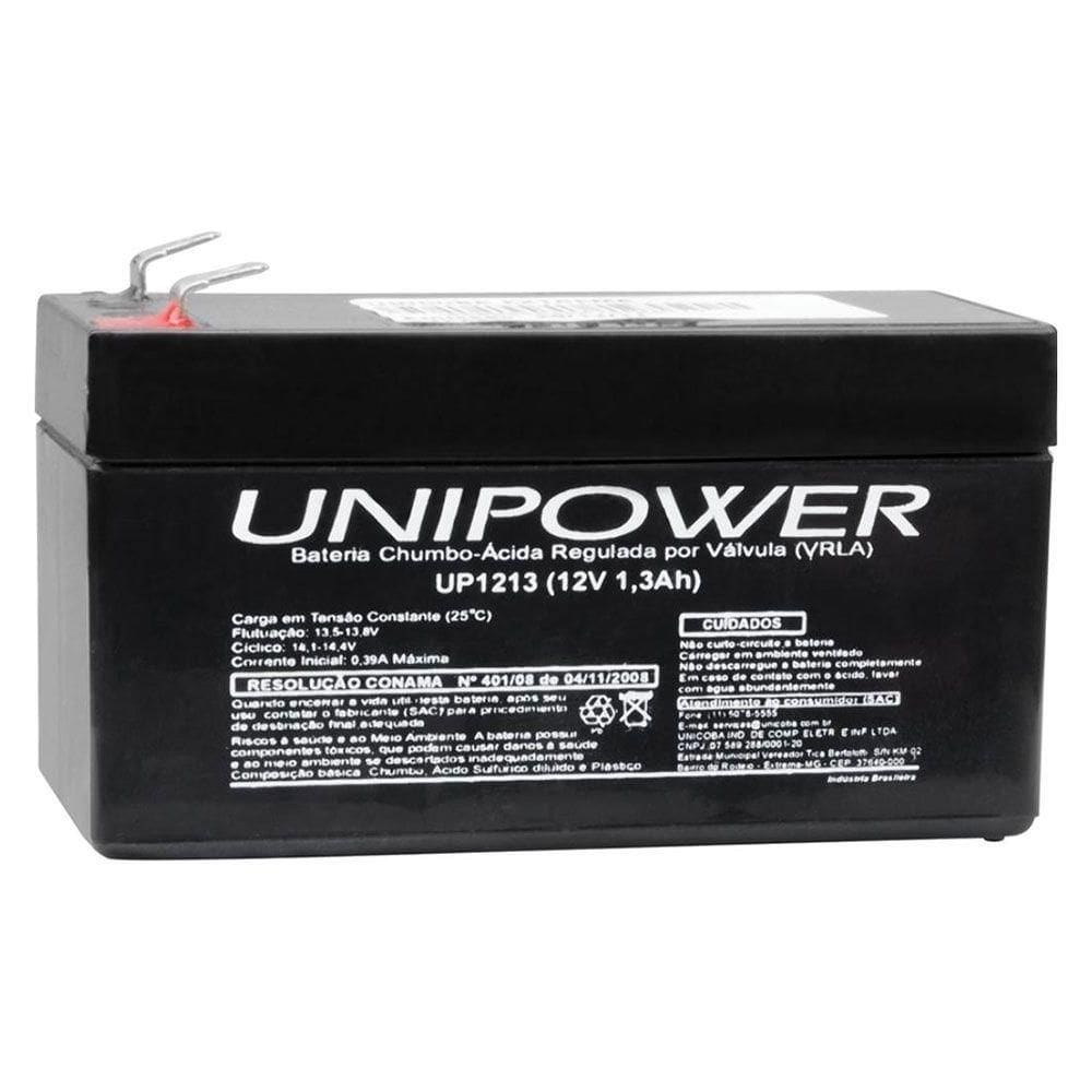 Bateria Unipower Up1213 12v 1.3ah F187 Nao Automotiva