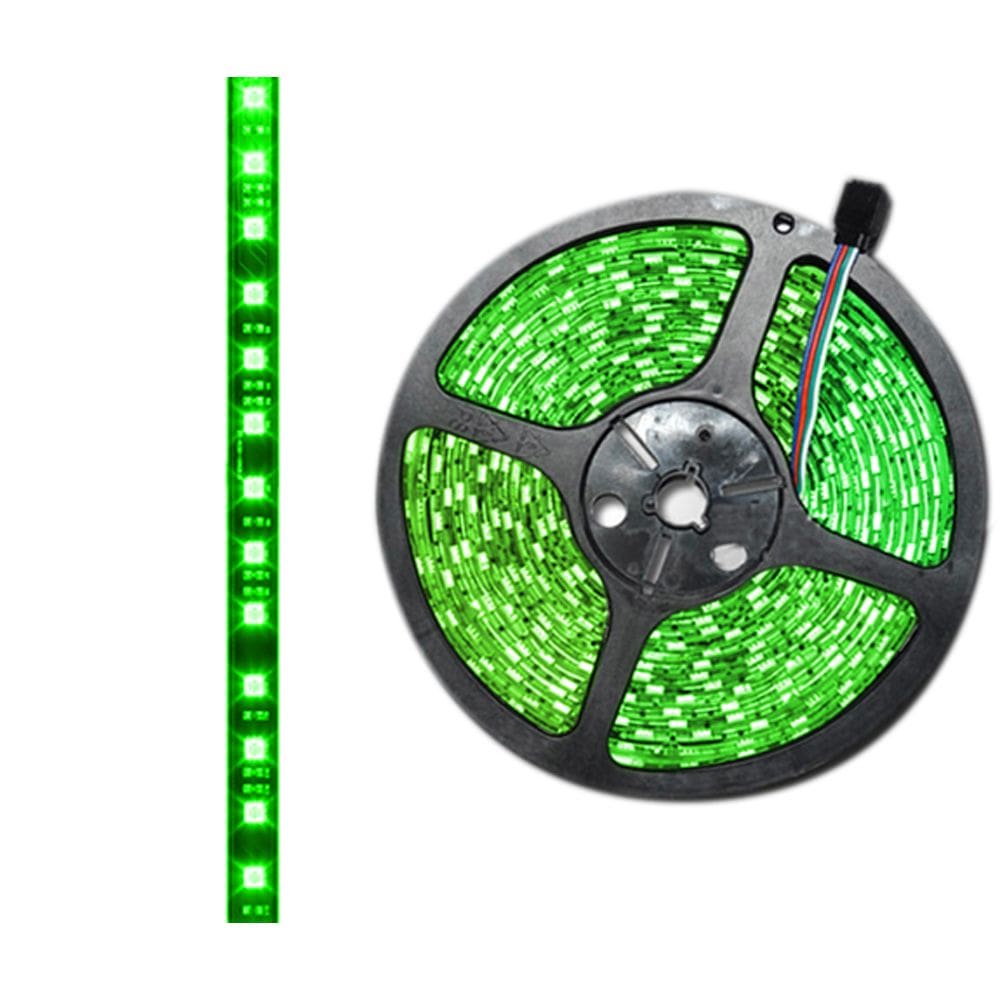 Fita Led 5m Dupla Face 5050 12v 300 Leds Verde Com Fonte