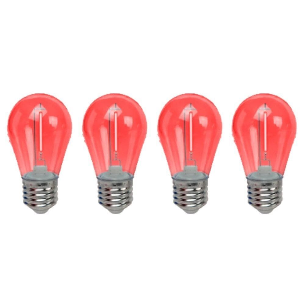 Lâmpada Led Filamento 4w 127v com 4 Unidades Foxlux Vermelho