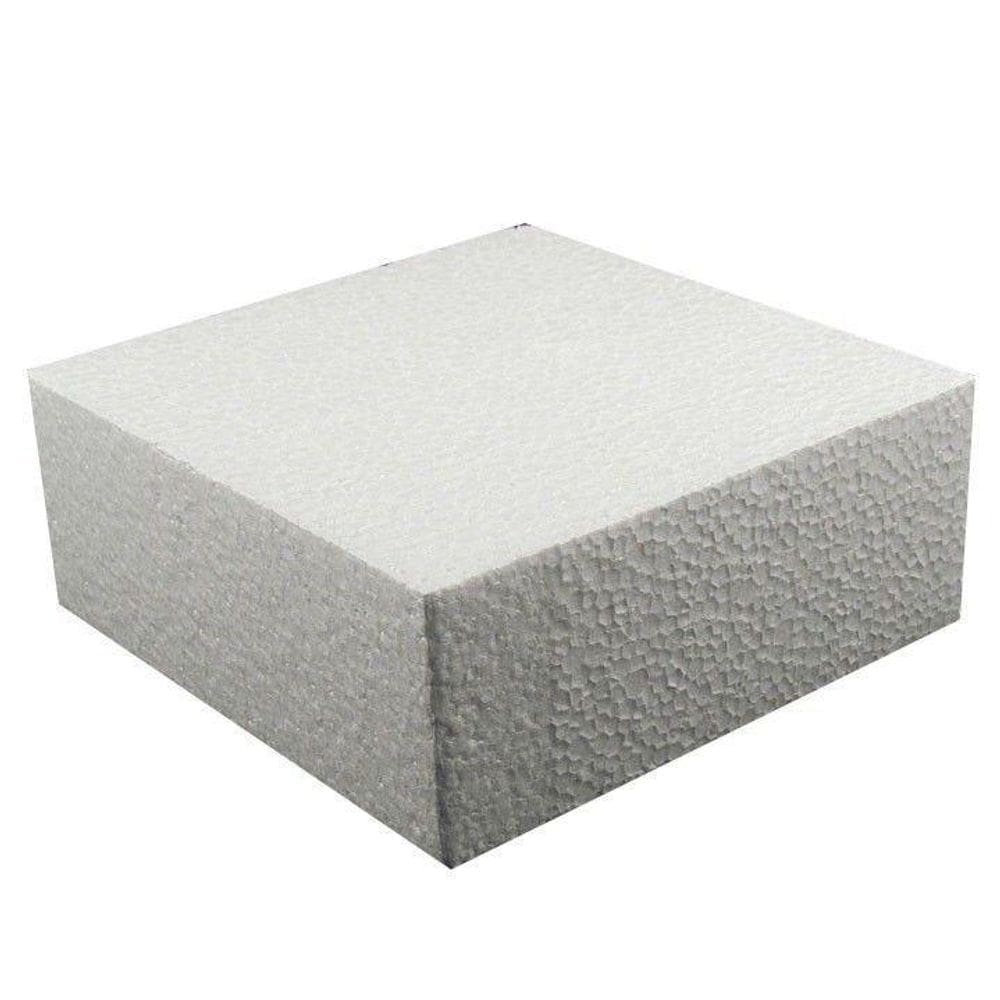 Base Isopor Bolo Quadrado 35cm - Confeitaria/Artesanato
