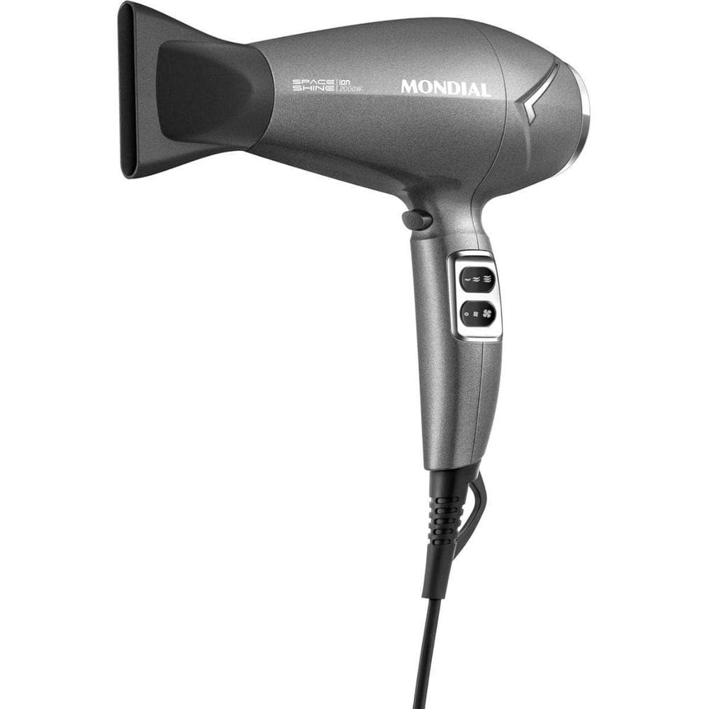 Secador De Cabelos Space Shine Mondial Grafite 2000W 127V