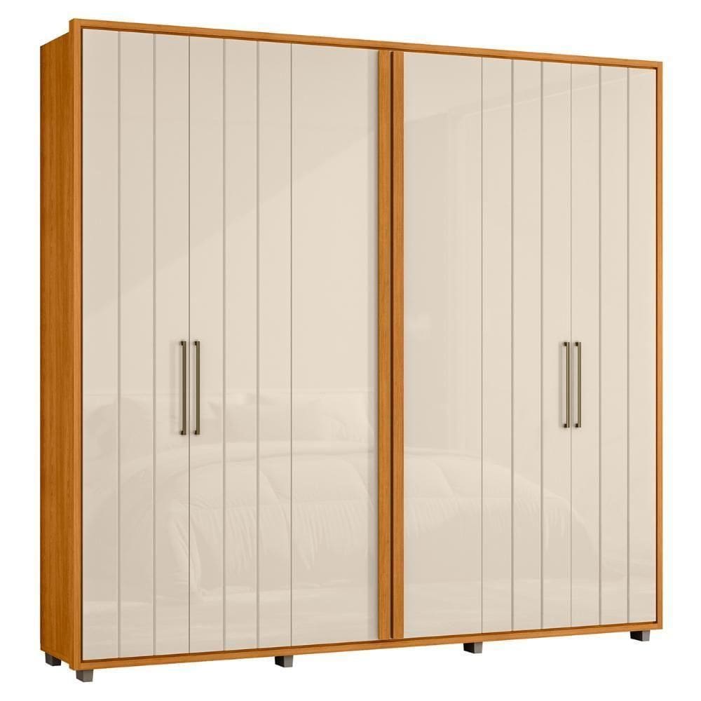 Guarda Roupa Casal 250cm Com 6 Portas Vibe Off/cinamomo Z10 - Mpozenato