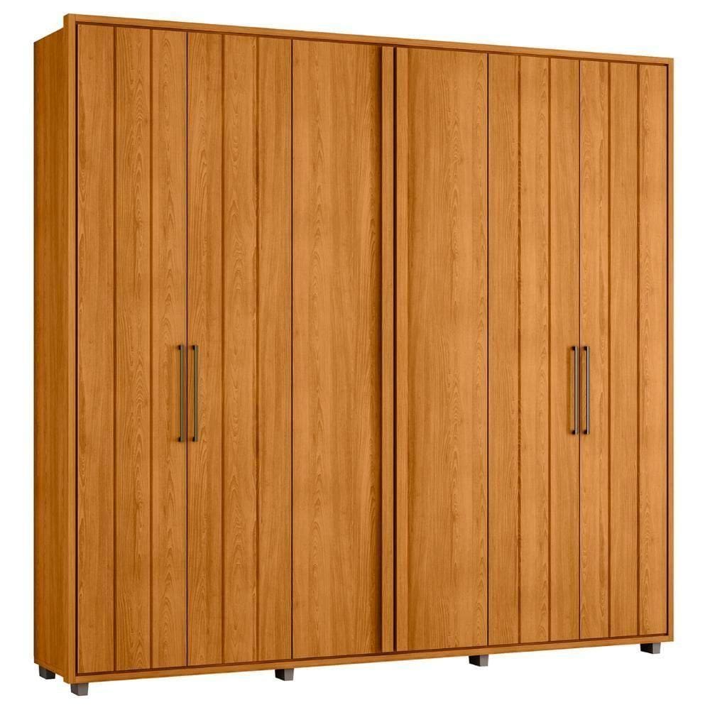 Guarda Roupa Casal 250cm Com 6 Portas Vibe Cinamomo Z10 - Mpozenato