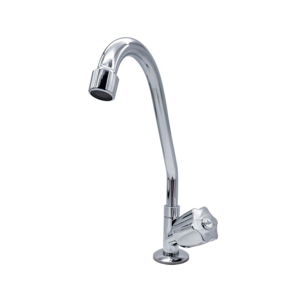 Torneira Cozinha Bica Móvel Metal Bancada Mesa Cromada Luxo