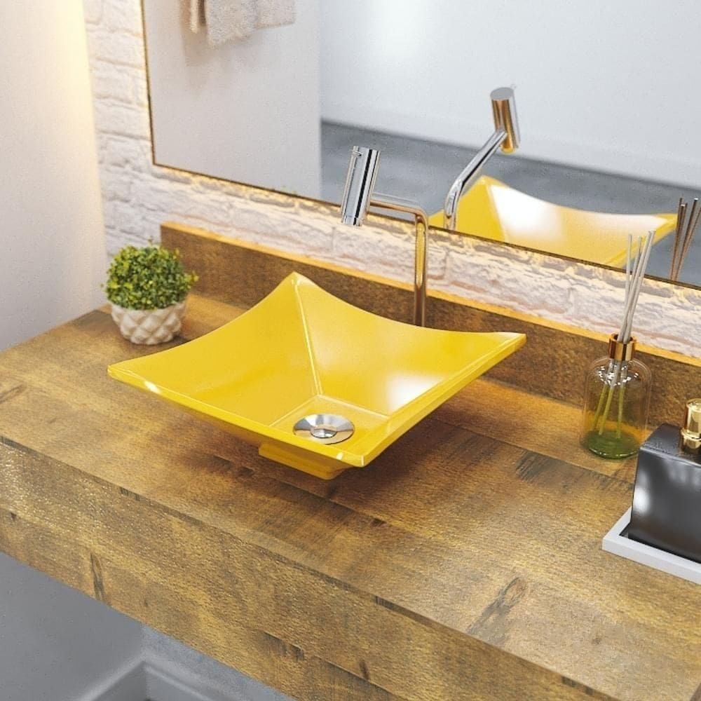 Kit Cuba L30 Com Válvula Click 1``b (2,6cm) + Sifão Pvc + Flexível Amarelo