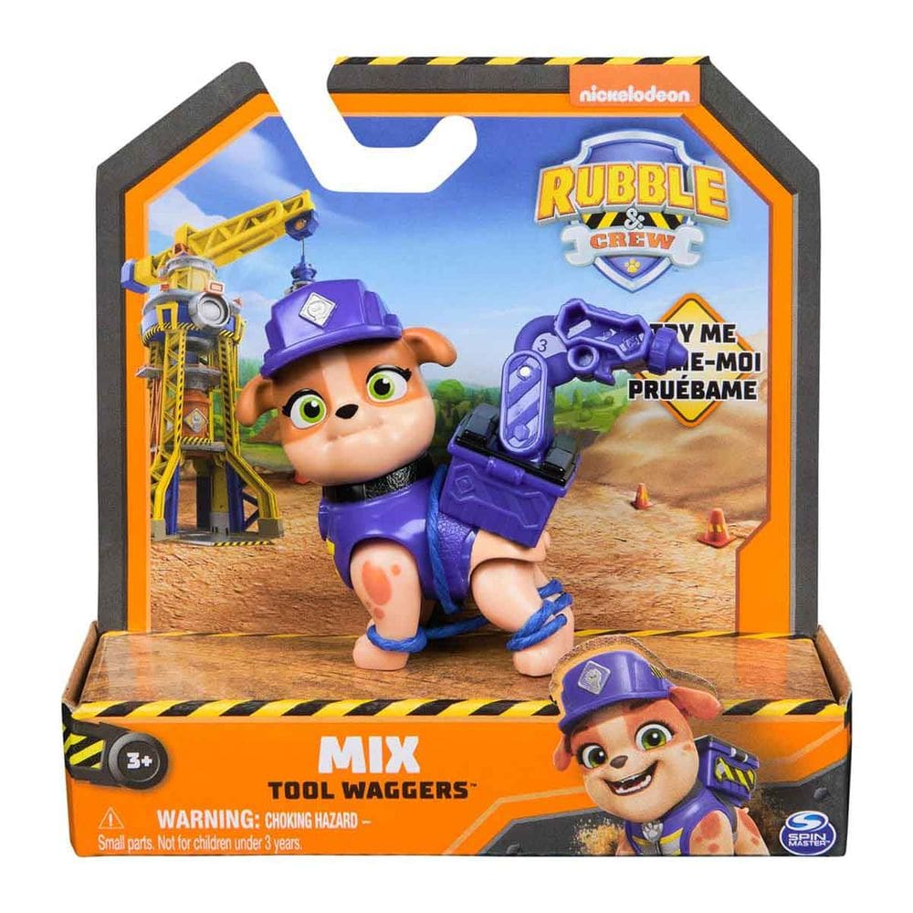 Patrulha Canina, Boneco Mix de 6Cm - Rubble & Crew