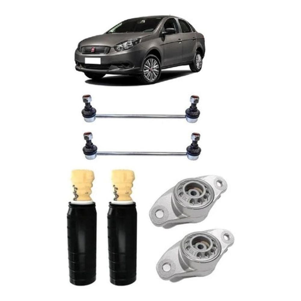 Kit Batente Coxim Traseiro Bieleta Grand Siena 2015 16 17 18