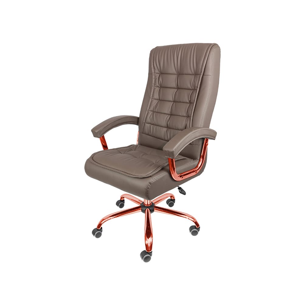 Cadeira Escritorio Oslo - Cafe | Rose Gold