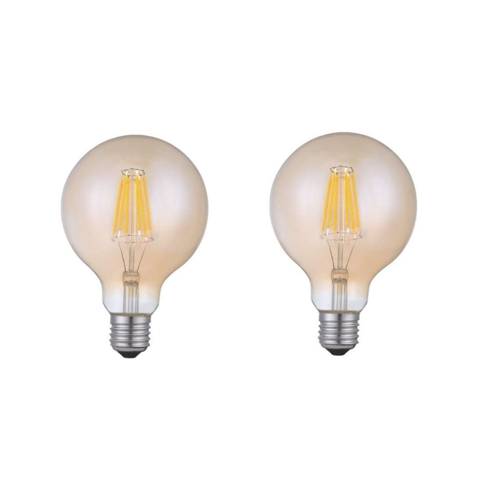 Lâmpada Filamento Vintage 4W Led G95 Ambar 2200K Ali72 2un