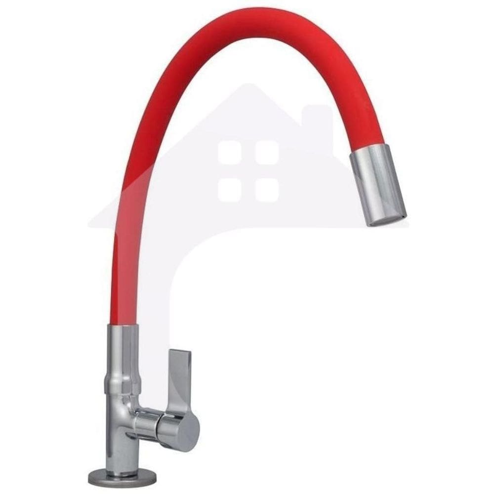 Torneira Flexivel Bancada Silicone Vermelha Cod-1153-7