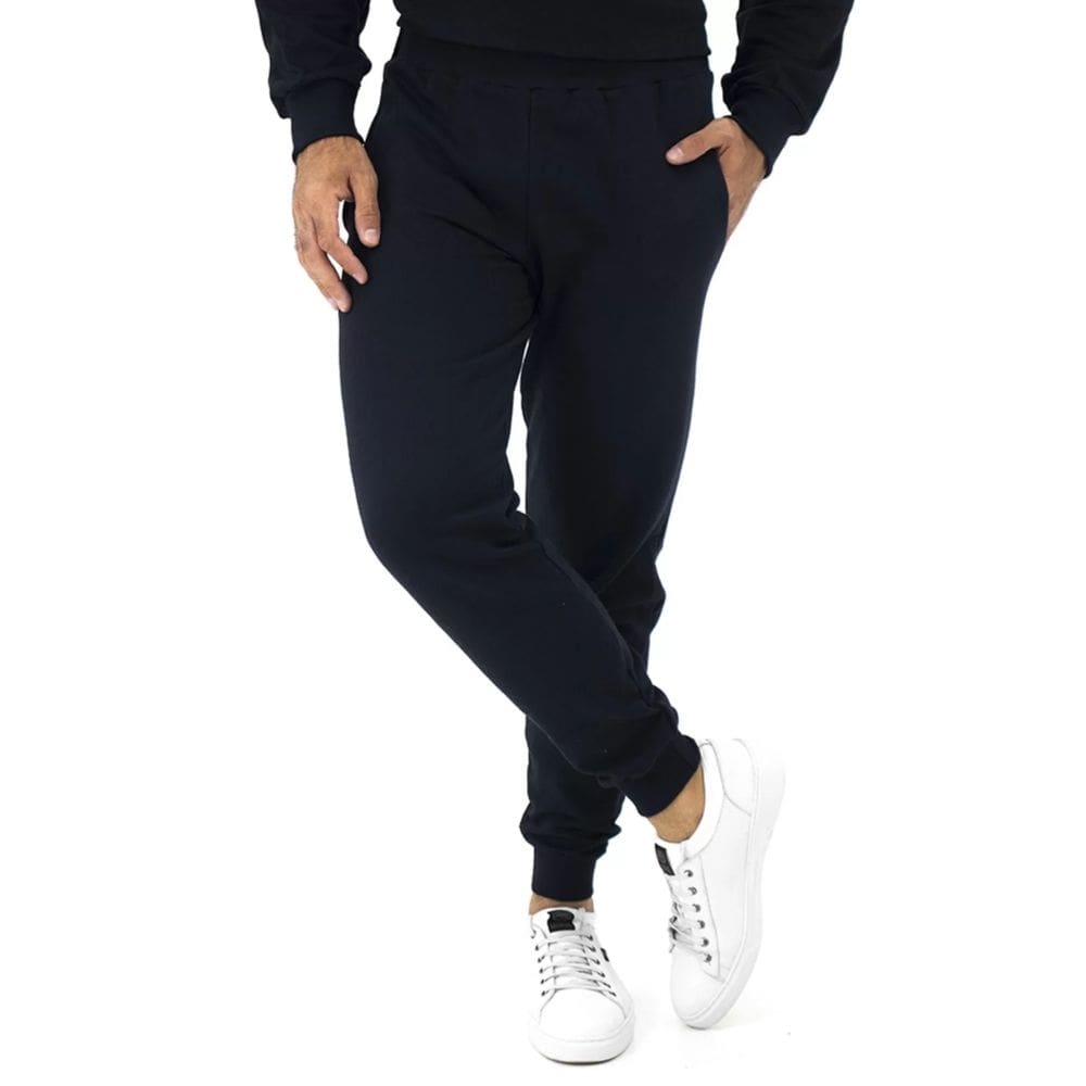 Calça de Moletom Grosso Quente para o Inverno Preto