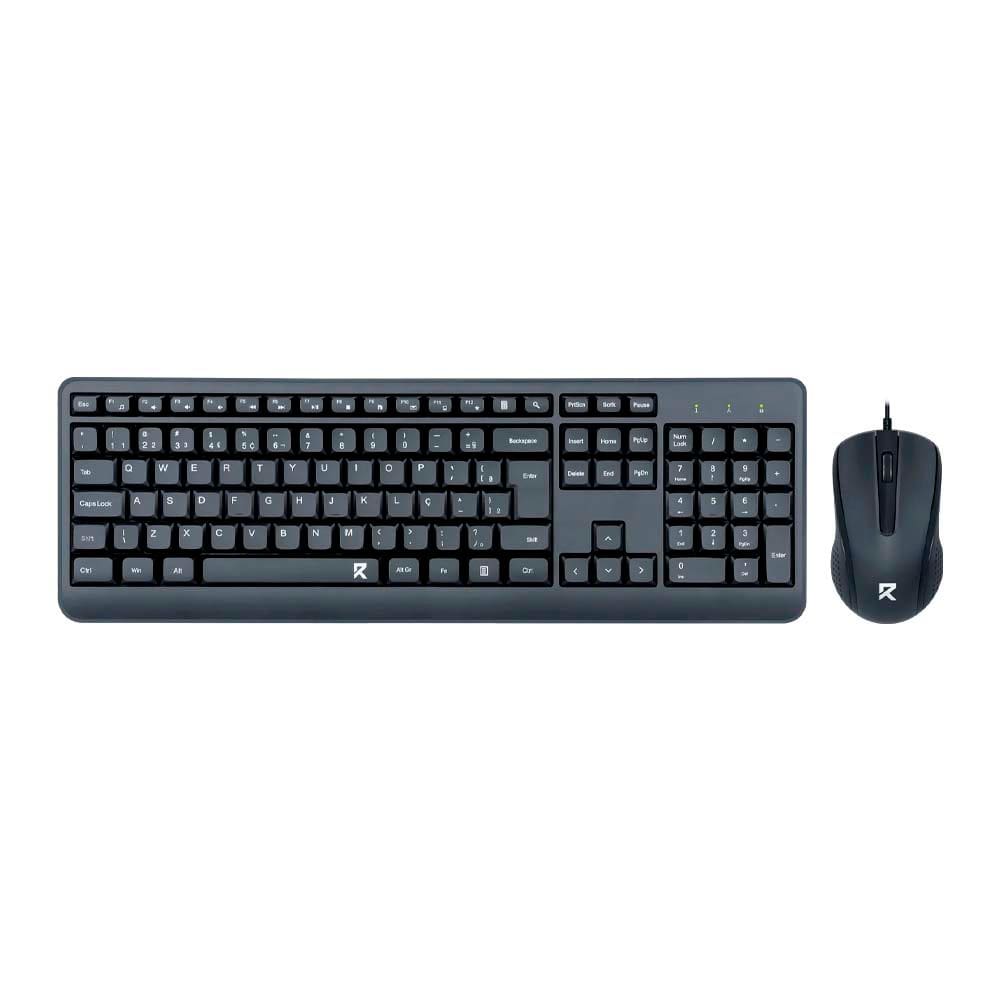 Combo Teclado E Mouse Redragon Office Bs-7092, Usb, 1200 Dpi, Preto