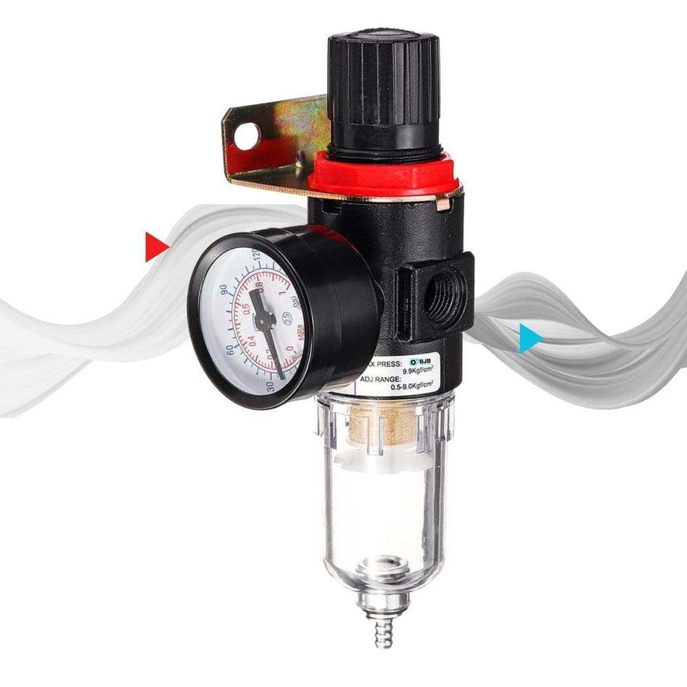 Filtro Regulador Ar Compressor 1/4 Para Tekna Com Manometro