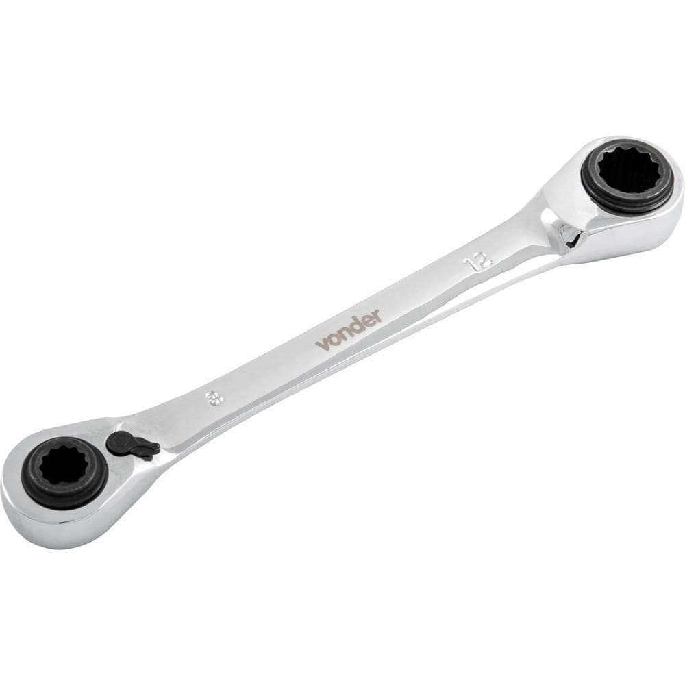 Chave Estrela Com Catraca Reversível 8X10Mm E 12X13Mm Vonder