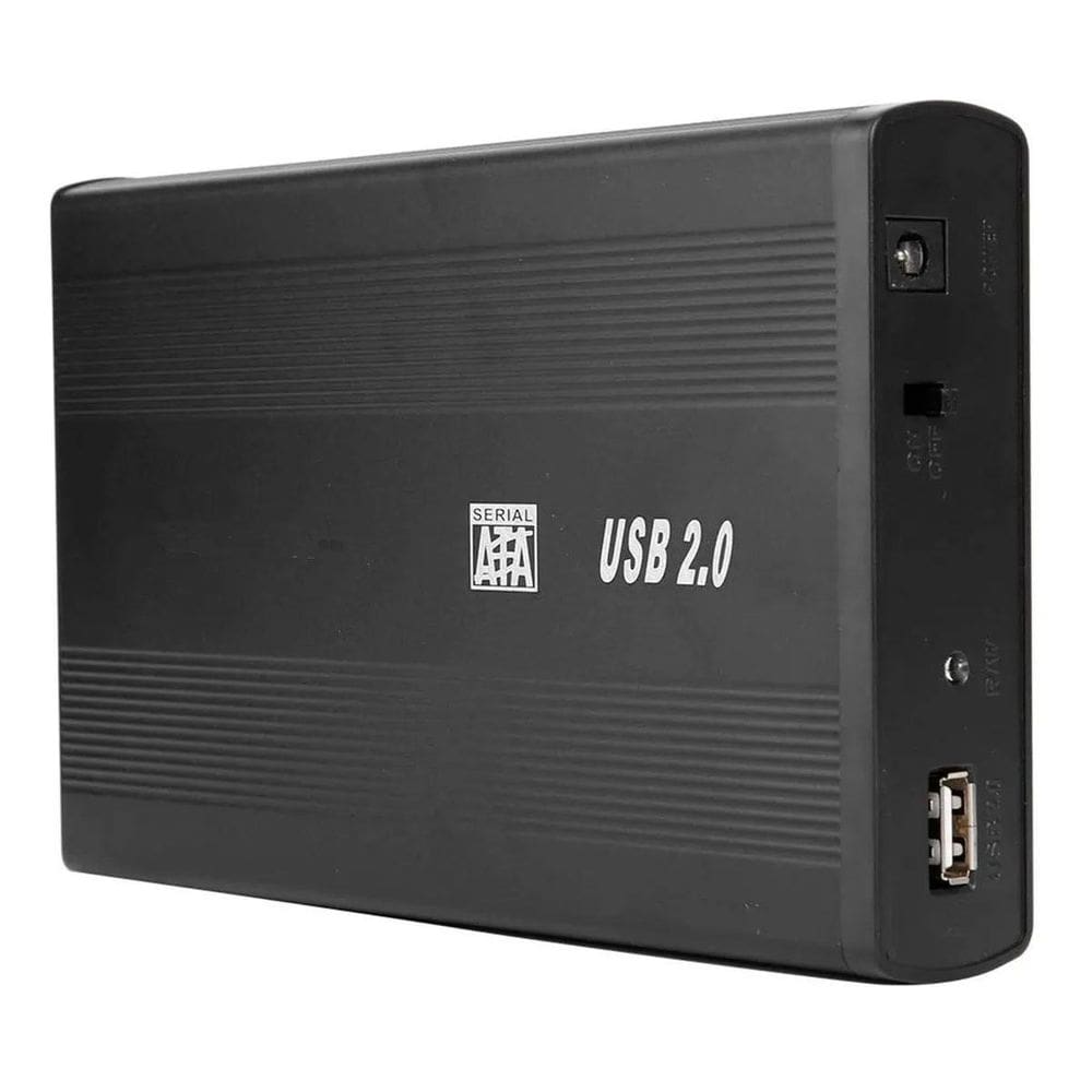 Case Sata Usb Para Hd Disco Rígido 3.5Mm Preta Compatível
