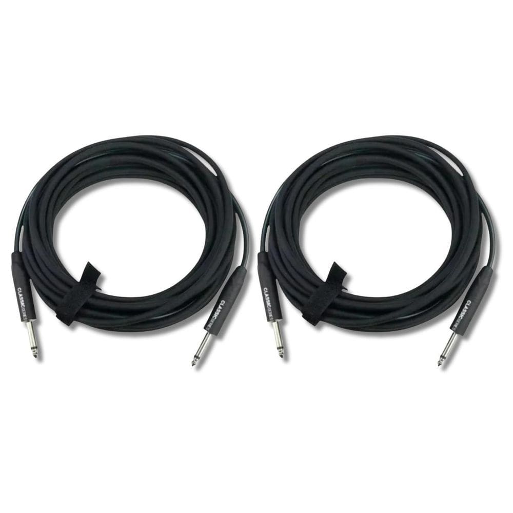 Kit 2 Cabo P10 + P10 3.05M 0.30Mm Classic Séries Preto