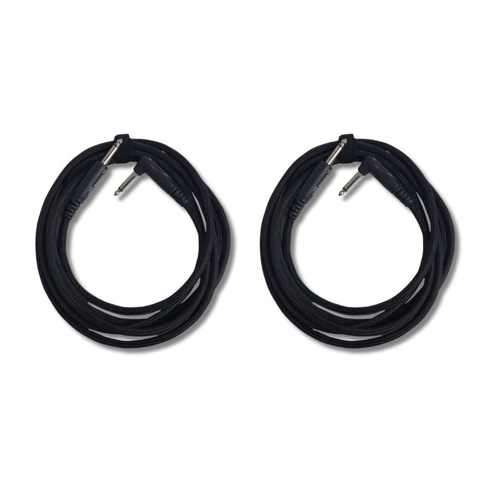 Kit 2 Cabo P10 + P10 90º 3.05M 0.40Mm Têxtil Ironflex Bk
